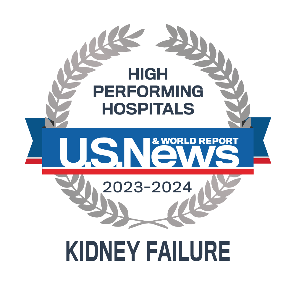 High performing hospital kidney failure badge